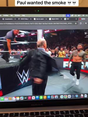 A post by @julianhagins on TikTok caption: #paulheyman #wwe #wrestling #sethrollins #jeyuso #wweraw #bronbreakker 