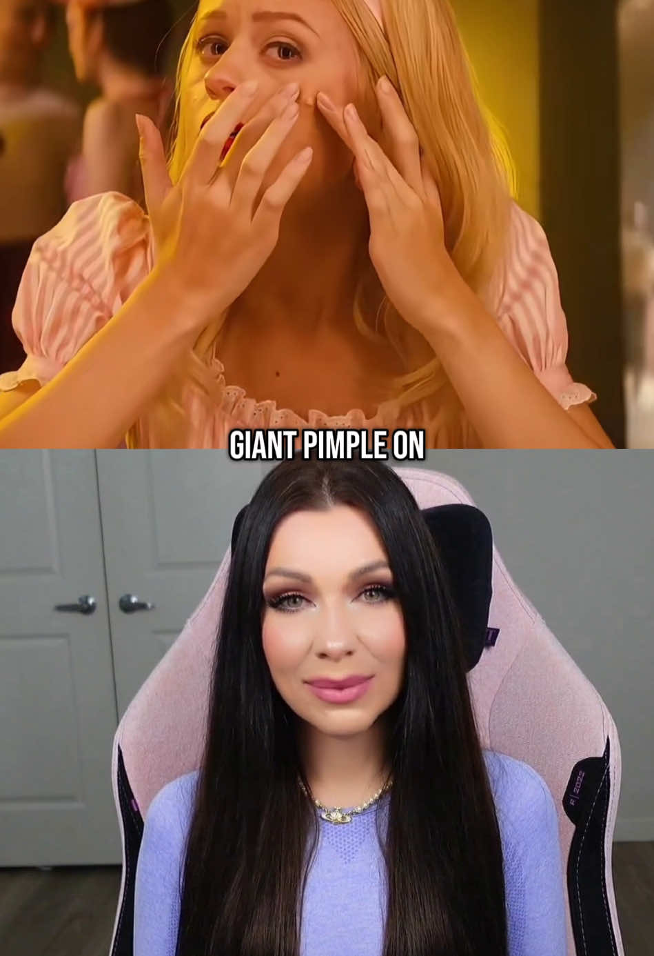 A post by @catherine_szabo on TikTok caption: This Girl Woke Up With A Giant Pimple 