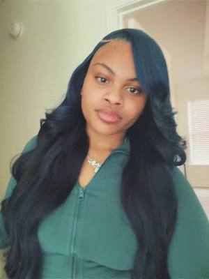 A post by @misslonik on TikTok caption: 🫐 #blue #fypシ #hair #blackgirl #wigtok 