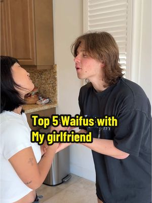 A post by @theanimemen on TikTok caption: Top 5 greatest waifus with my Girlfriend😍 #anime 