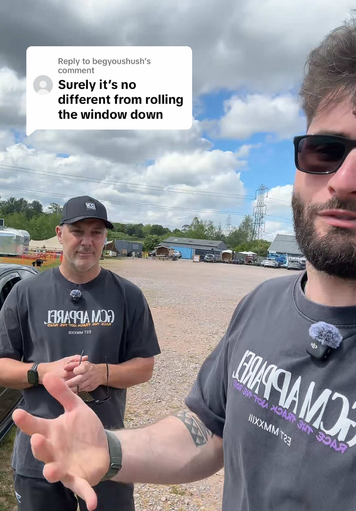 A post by @georgescarmedia on TikTok caption: Replying to @begyoushush Window tint can’t be removed that quickly. Sun glasses can! #police #windowtint #carscene #modifiedcars #roadsafety #carmods #thelaw #tint #sunglasses