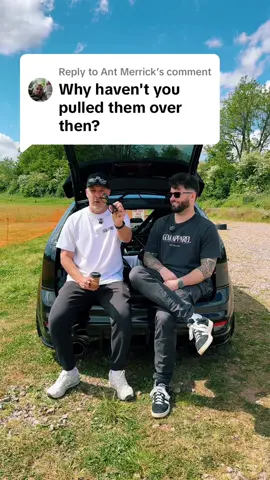 A post by @georgescarmedia on TikTok caption: Replying to @Ant Merrick Why haven’t you pulled them over then mate? #police #gcm #carscene #ukroadlaws