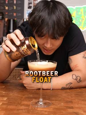 A post by @liquiddeath on TikTok caption: Our new Rootbeer Wrath soda-flavored sparkling water makes the perfect Rootbeer Float Espresso Martini. Made by @BarChemistry. #liquiddeath 