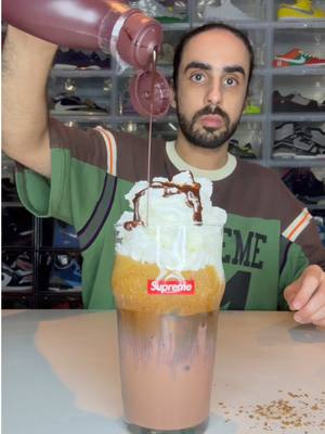 A post by @baderalsafar on TikTok caption: Mars Iced Latte 🍫☕️ #coffee #latte #asmr #baderalsafar #foryou #fyp #foryoupage #satisfying 