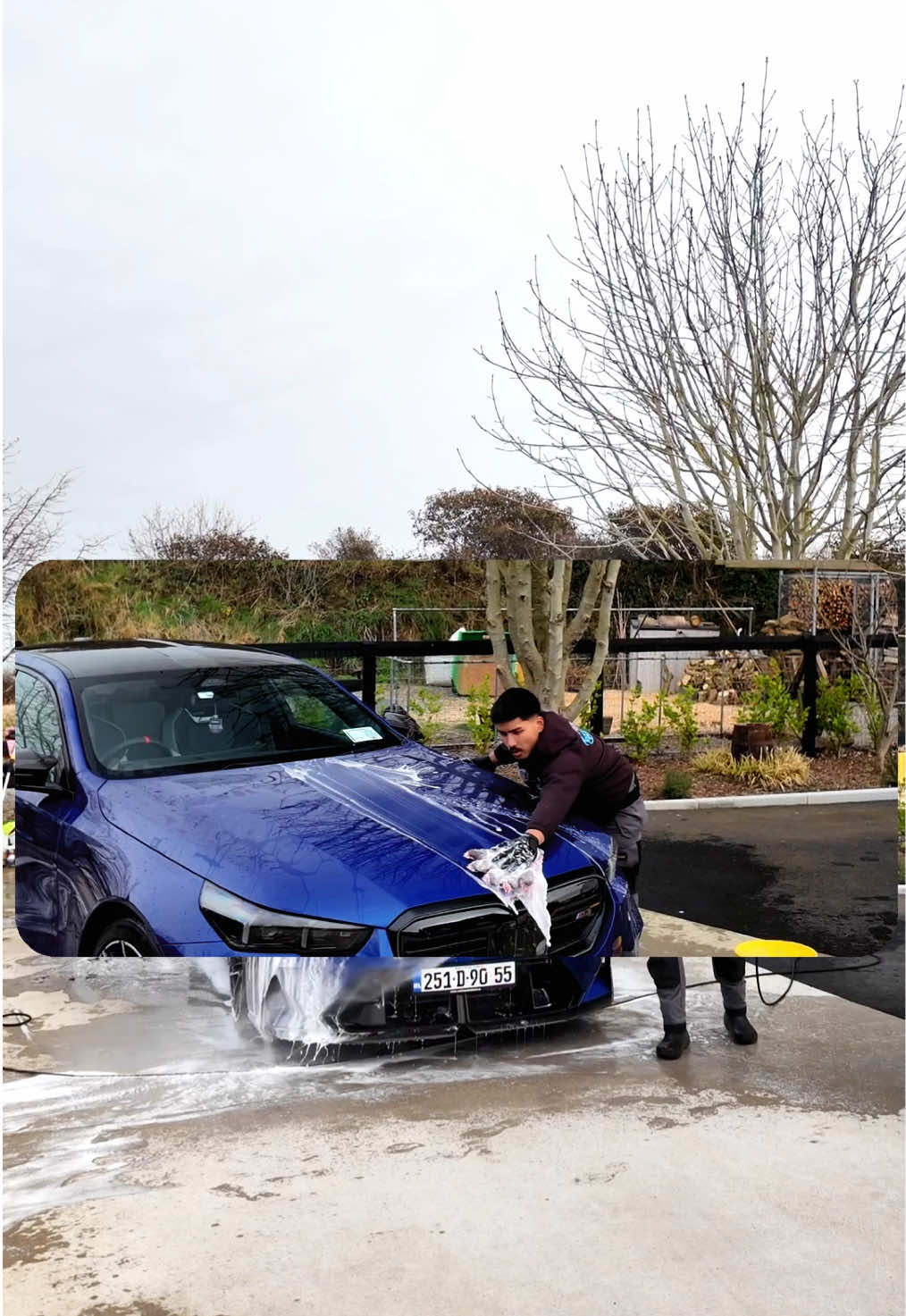 A post by @nsn.autodetailing on TikTok caption: 2025 BMW M5 🏁#cardetailer #cardetailing #foryouu #fyp 