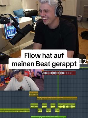 A post by @papaplatte on TikTok caption: Filow hat auf meine beiden Beats gerappt #papaplatte 