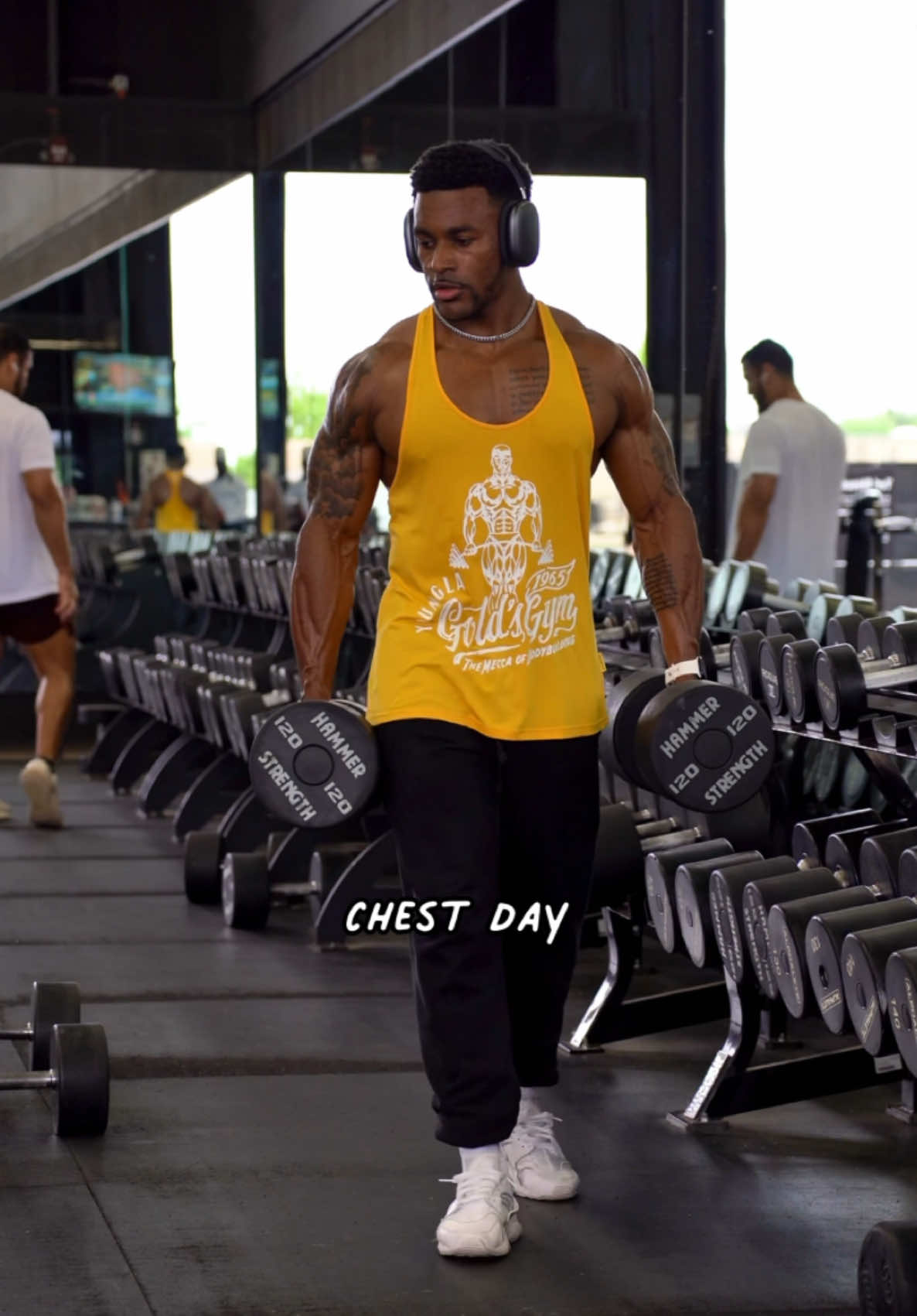 A post by @drayyofficial on TikTok caption: Build A Bigger Chest 🔥 Add Size & Lean Muscle 💪🏾 #chestday #fitness