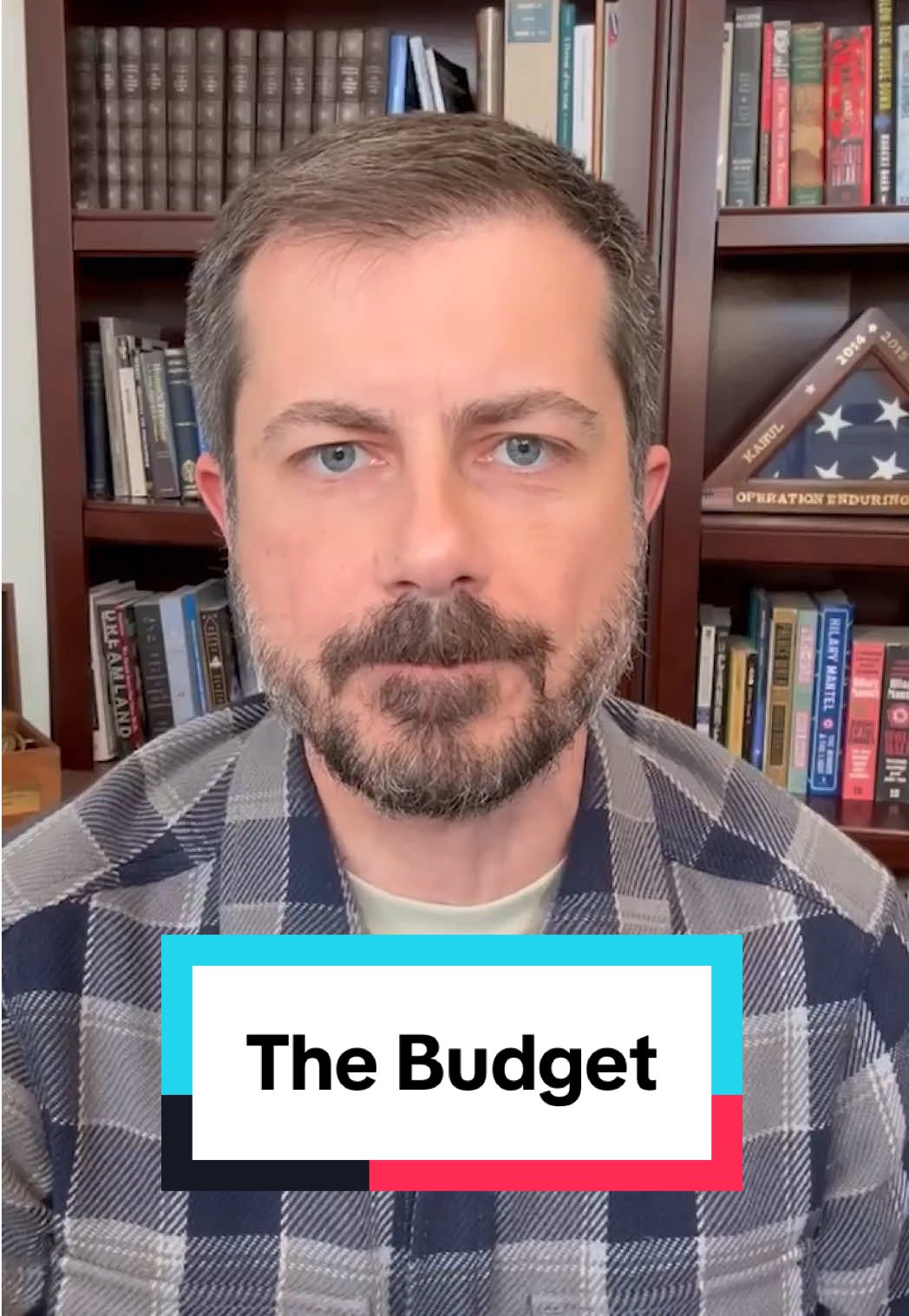 A post by @petebuttigieg on TikTok caption: Now is a great time to reach out to your member of Congress who promised not to cut Medicaid.  Or to your conservative friends who don't think we should be exploding the debt. Because today, Donald Trump met with Republicans on Capitol Hill, trying to pass a bill that would do both.