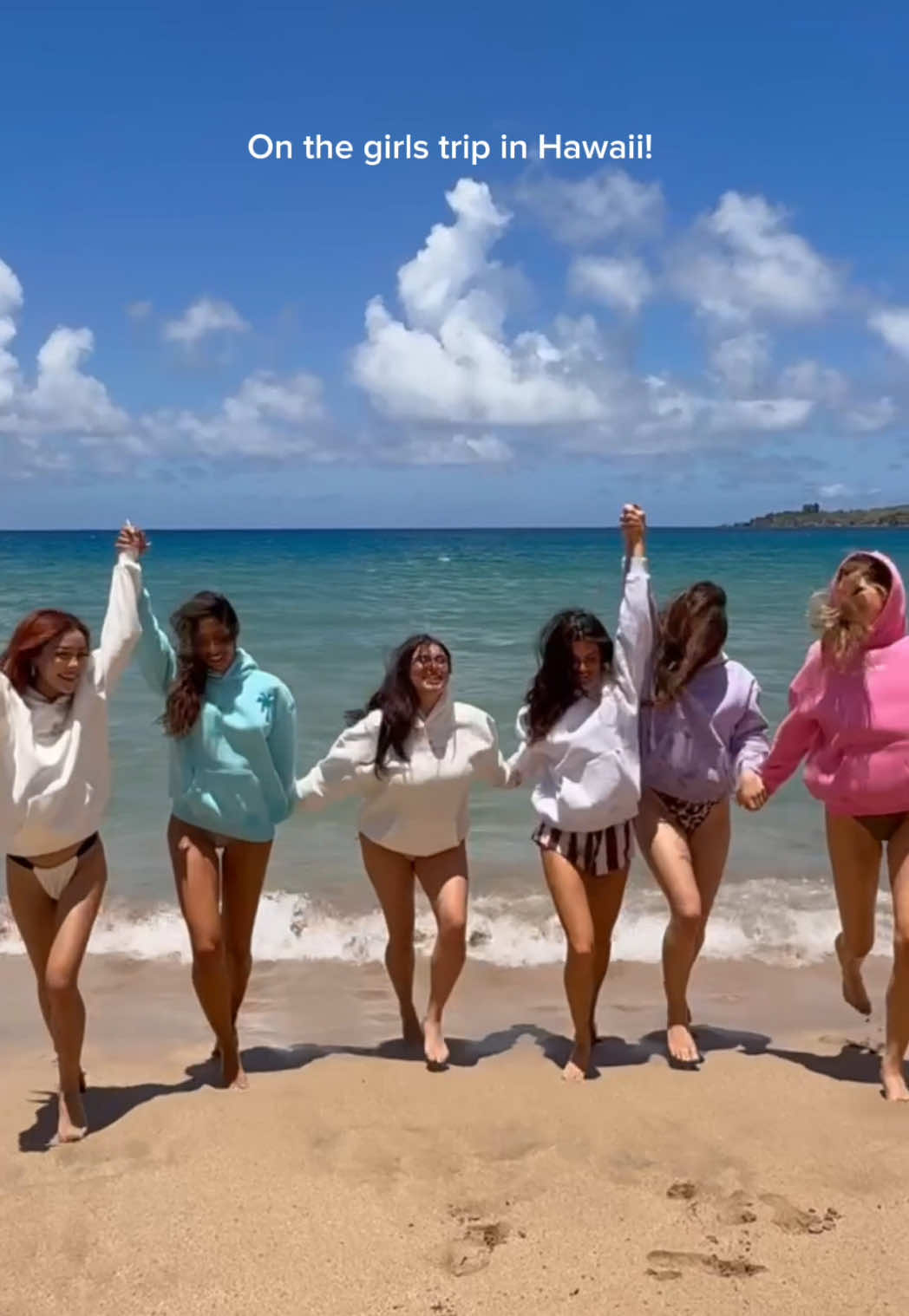A post by @kalanihilliker on TikTok caption: Girls trip is always a yes 👙🤍 @PINK PALM PUFF @Modeliste Magazine @Bloom Nutrition @The Ritz-Carlton, Kapalua #pinkpalmpuff #modearoundtheglobe #bloompartner 
