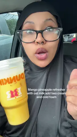 A post by @hayalove4 on TikTok caption: #dunkin #dunkindonuts #somaligirls #fyp #goviral #dunkindonutsrefreshers 