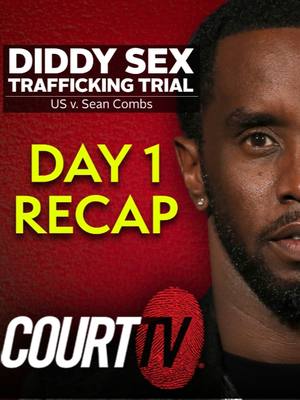 A post by @courttvlive on TikTok caption: Day 1 Recap - U.S. v. Sean "Diddy" Combs, Sex Trafficking Trial TRIAL RECAP - Day 1 of the federal sex trafficking trial of music mogul Sean #Diddy Combs started with each side delivering opening statements and a male stripper taking the stand. Court TV's Kelly Krapf breaks down the highlights from a transcript since no cameras or audio are allowed in court. (Video includes AI-generated voiceover of transcript) #CourtTV What do YOU think? #PDiddy #SeanCombs  #court #truecrime #courtcase #courtroomdrama #crime #courttvtiktok #truecrimetok #puffy #truecrimestories #truecrimeobsessed #trial #courtroom #law #lawyer #lawyersoftiktok #puffdaddy