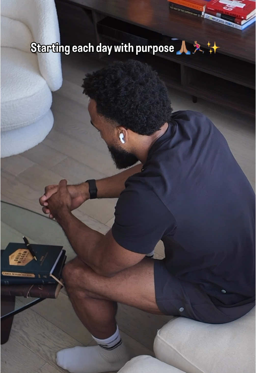 A post by @benpruitt_fit on TikTok caption: Lately, grounding my mornings in the Word, prayer, and journaling has transformed my days.  No more waking up in fight-or-flight mode, instead, I’m moving with purpose and direction.  Starting the day rooted in faith helps me stop running from fears and start running towards what truly matters.  If you’re looking for more peace and clarity, give it a try and watch how it sets the tone for an amazing day. 🔥Fueled by @ehplabs | PUMP to support🔥