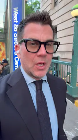 A post by @georgehahnnyc on TikTok caption: Sidewalk traffic etiquette PSA. #citylife #cityliving #consideration #manners 