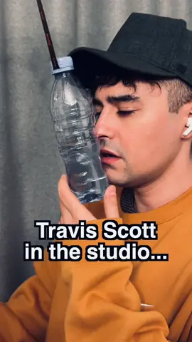 A post by @trinixmusic on TikTok caption: Travis in the Studio 😂 #producer #studio #Rap 