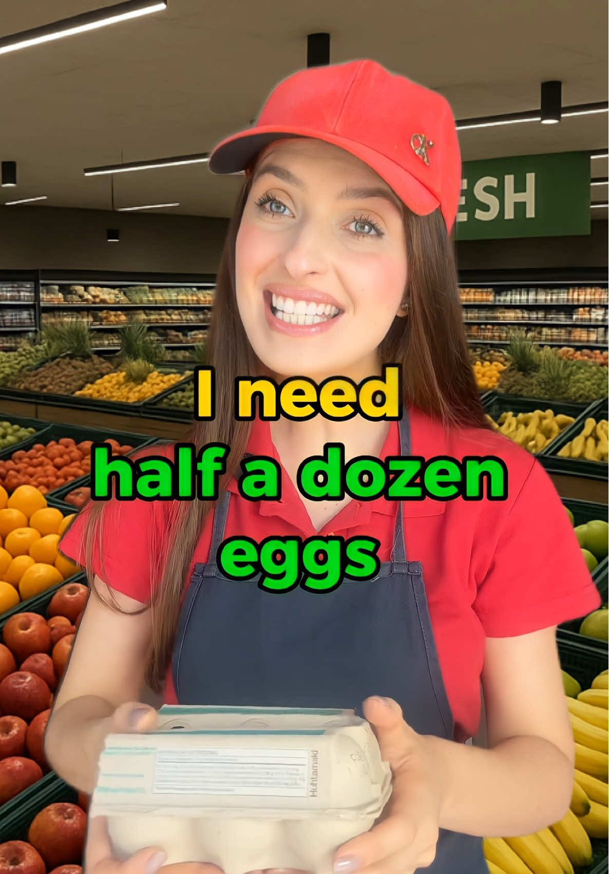 A post by @englishbygiovana on TikTok caption: A day at the supermarket 🥚