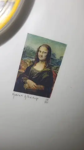 A post by @meeshamarie123 on TikTok caption: Latest project. 🖼 #leonardodavinci #DaVinci #mini #venetian #art #monalisa #craft #darkacademia 