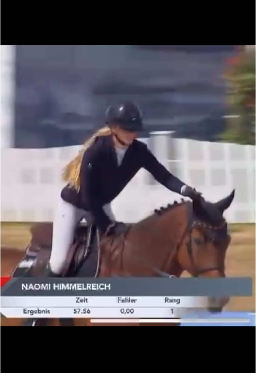 A post by @naomi.himmelreich on TikTok caption: My King let dreams come true and won todays 1.40m ❤️ thank you vino for everything 🤩