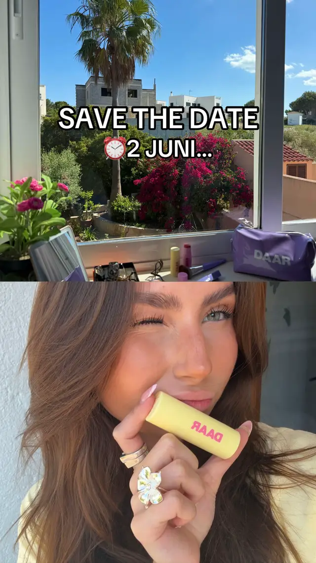 A post by @dariagaripova on TikTok caption: Reklam för DAAR! Den som först gissar rätt vad som händer 2 Juni får ett PR PAKET från DAAR🤭💜