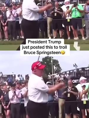 A post by @teamtrump on TikTok caption: Good morning to everyone except Bruce Springsteen 🤣 #maga #brucespringsteen #donaldtrump