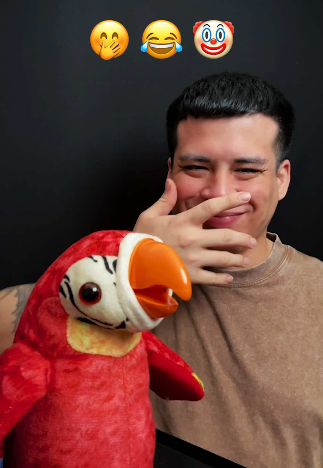 A post by @spencerx on TikTok caption: Parrot laugh emoji beatbox 🦜🤡 More exclusive content on reels #instagrampartner 