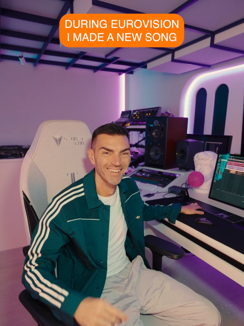 A post by @gabryponte on TikTok caption: I made a new song during #Eurovision with the iconic band @Train . Let us know what you think in the comments! #brokenhearted #newmusic #eurovision2025
