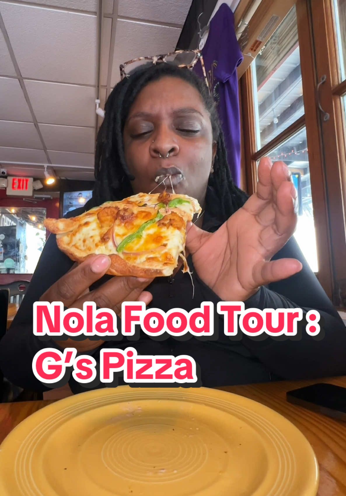 A post by @bukutriece on TikTok caption: Gourmet pizza comes with gourmet prices! Would you spend $100 on a pizza date? #bukutriece #neworleans #bestpizza 