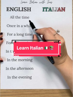 A post by @ines.tutoring on TikTok caption: Learn Italian 🇮🇹📚