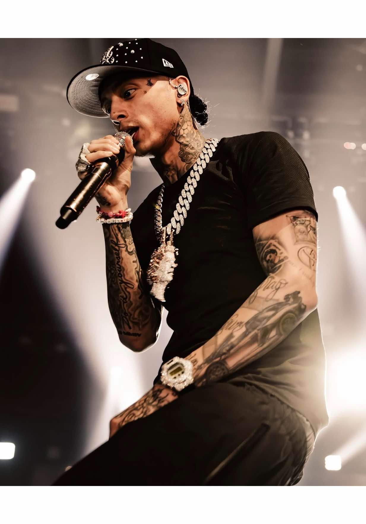 A post by @icebox on TikTok caption: "LIVE YOURS" VS Diamond In Ear Monitors for Central Cee These pave diamond IEM's are used for live performances to hear the crowd and music! 💎✅ What's your favorite song by Central Cee?📲👇