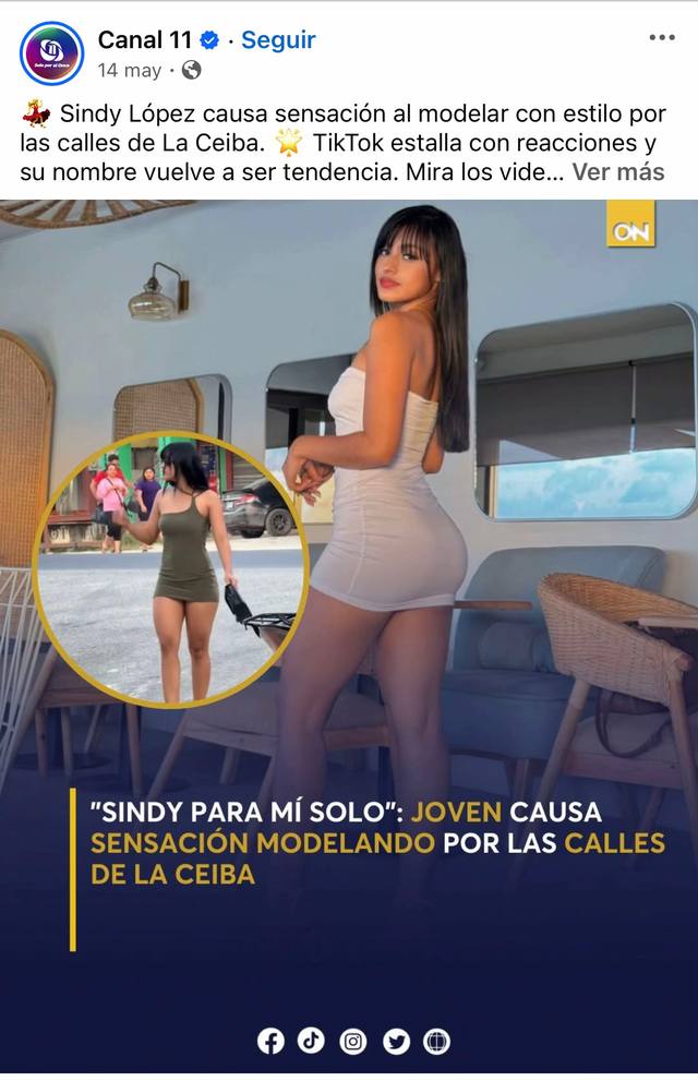 A post by @sindylopez477_ on TikTok caption: Andamos con todo en las noticias de la ceiba 🫦😍#honduras #ceiba #sindylopez 