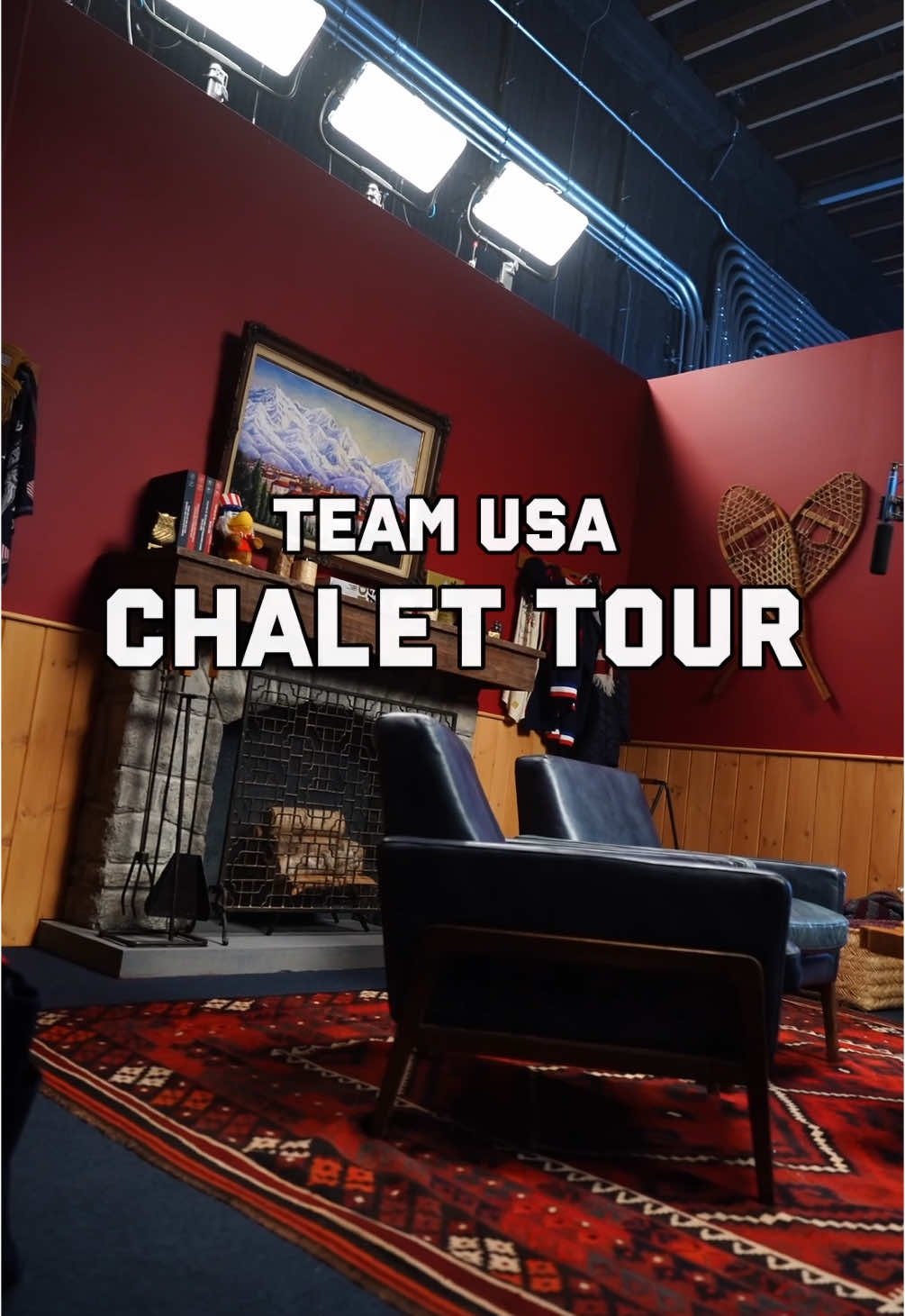 A post by @teamusa on TikTok caption: Cozy up in the Team USA Chalet with 2x Paralympian @The One Arm Dan. 🤠 #teamusa #daniaravich #winterparalympics #skiing #behindthescenes 