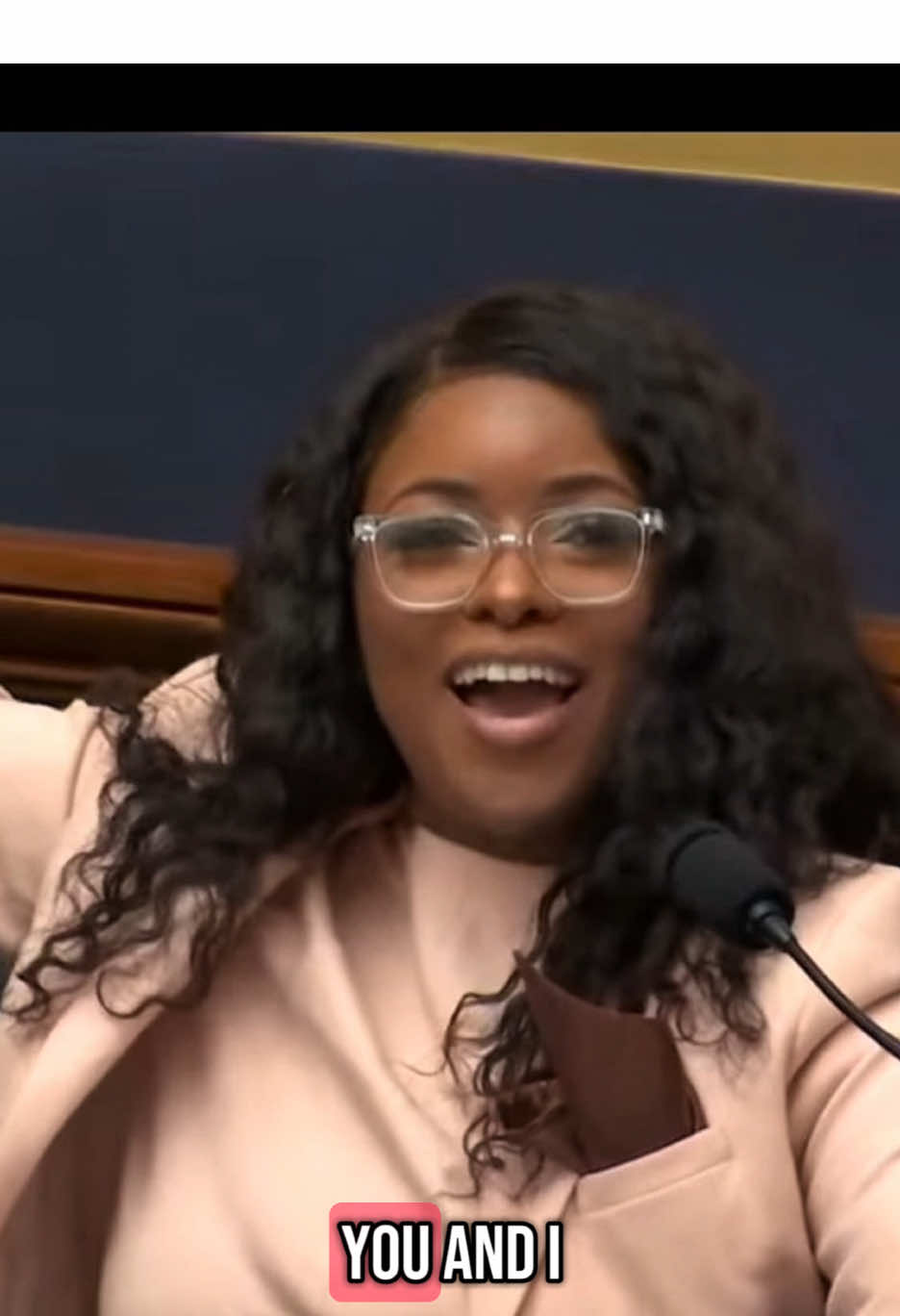 A post by @repjasmine on TikTok caption: Let me read it real slow… since they keep acting brand new. #jasminecrockett #dueprocess #abregogarcia #constitutionfordummies #constitution #trump 