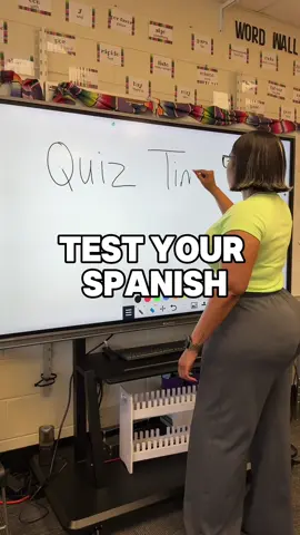 A post by @miss.sweet.tea on TikTok caption: Ok dust off that high school Spanish let’s see how much yall remember?  How’d you do?! What tripped you up?  #spanishteacher #learnSpanish #teacherlife #speakspanish #spanishtest
