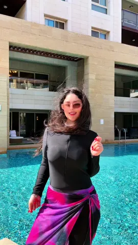 A post by @rahmah_bassam9 on TikTok caption: صباح العسل 🍯 🌊 ☀️ 🏊🏻#رحمه_بسام #جيش_رحمه #fyp 