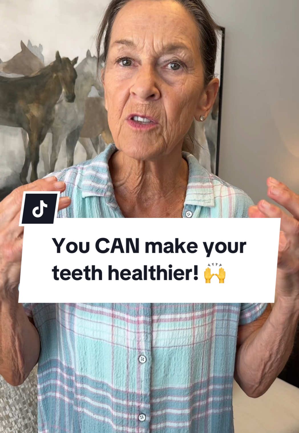 A post by @drelliephillips on TikTok caption: Replying to @kimtimm14 You CAN make your teeth healthier! 🙌 #teethtok #toothtok #completemouthcaresystem #healthierteeth 