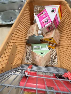A post by @thriftyweenqueen on TikTok caption: Looking for the tomato lamp and more birdhouses 