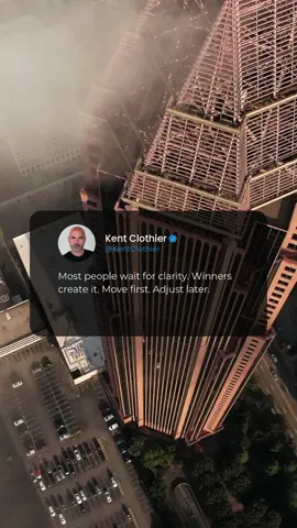 A post by @kentclothier on TikTok caption: Most People Wait for Clarity. Winners Move Now and Adjust Later. 🔥 Clarity comes from action—not overthinking. The ones who win don’t wait for perfect—they make progress and figure it out as they go. 🚀 Stop waiting. Start moving. #ActionCreatesClarity #MoveNowAdjustLater #TheBoardroomMindset #ProgressOverPerfection