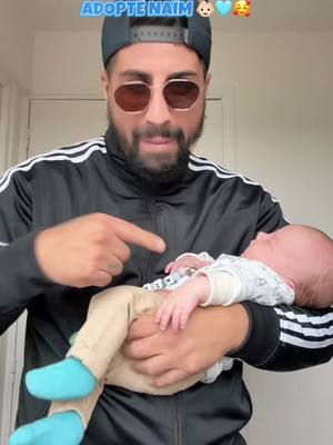 A post by @ramousoff on TikTok caption: J’ai décidé d’adopter mon filleul, remercier les parents @Lo’🇮🇹 @samsam 🤣🩵🫶🏼 #pourtoi #foryoupage #fyp #storytime #couple #foryou #baby 