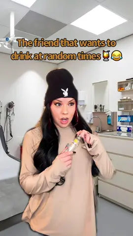 A post by @officialsalicerose on TikTok caption: THE FRIEND THAT WANTS TO DRINK AT RANDOM TIMES!!! 🍻🍹😂😂😂😂 HAHAHAHAHA (TAG SOMEONE!! 👀) #friendship #friends #bff #funnyvideos #funny  #drink #relatable #fyp #viral #trending 