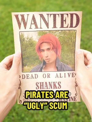 A post by @itskingchris on TikTok caption: Pirates are “ugly” scum… #anime #OnePiece #shanks #zoro 