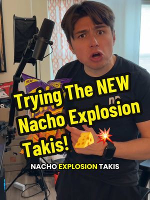 A post by @dannydorito23 on TikTok caption: Replying to @Yumetoh🪭  Trying the NEW Nacho Explosion Takis! 🧀💥 #takis #review #family #snack 