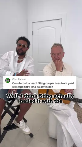 A post by @direalshaggy on TikTok caption: Comment reactions with sting x shaggy, right back til a mawnin! til a mawnin remix, and video, OUT NOW!!!