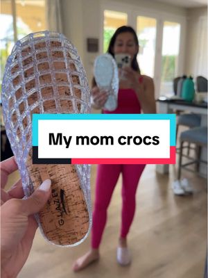 A post by @foryourreputatio on TikTok caption: POV: You were this close to sliding on your kid’s Crocs again… but then these jelly slides showed up in your life. 👏🏼✨ Same convenience. Way more cute. TikTok made me do it. 💅 #MomStyleUpgrade #TikTokFinds #JellySlides #hotmomsummer #momcrocs 