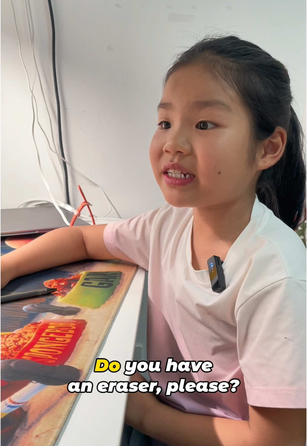 A post by @englishfuns on TikTok caption: Do You Have an Eraser?