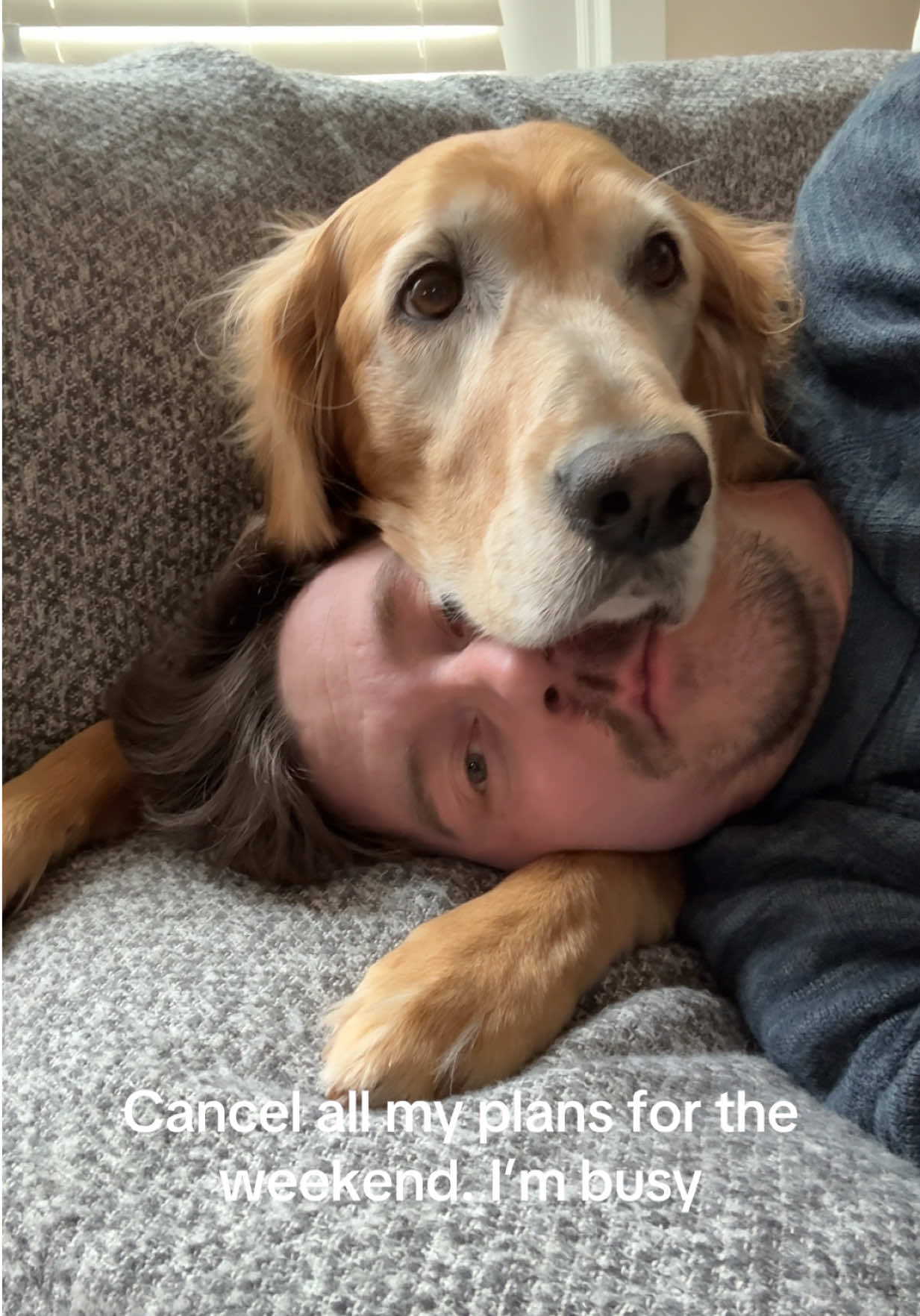 A post by @adventuringwithnala on TikTok caption: She actually presses down harder when I try to get up 🤣