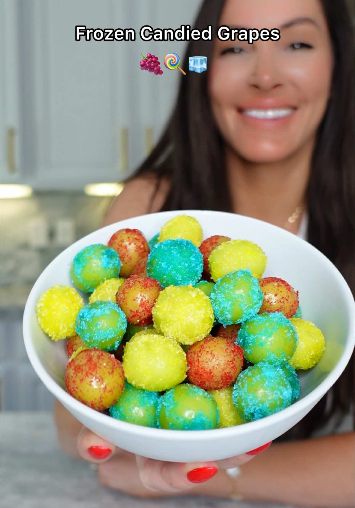 A post by @chefgenevieve on TikTok caption: #FrozenCandiedGrapes #SummerRecipes 