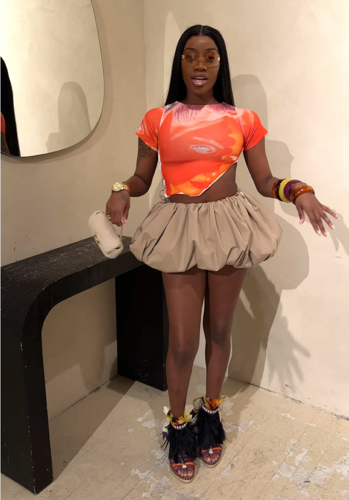 A post by @fashionnprodigy on TikTok caption: Finally styling my vintage Dior Tahiti pumps, absolutely love the colors! I can’t wait to really style my archives once the nyc summer breaks. #creatorsearchinsights #vintagefashion #outfitinspo #style #fashion #fashionnprodigy #ootdinspo 