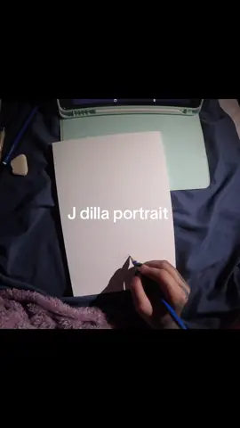 A post by @cinnamonsoull on TikTok caption: POV: drawing J Dilla
