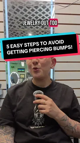 A post by @axtrig on TikTok caption: 5 EASY STEPS HOW TO AVOID PIERCING BUMPS! #fyp #foryoupage #foryou #foryourpage #piercingtok #piercingsoftiktok #piercingtiktok 