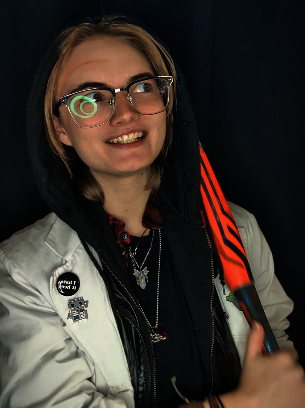A post by @sleepy_sami on TikTok caption: Happy birthday to me! And Sami Brown of course! My partner is still asleep lol. #foryou #fyp #scp #scpresearcher #scpcosplay #sleepysami #samibrown #scptok #scptiktok #cosplay 