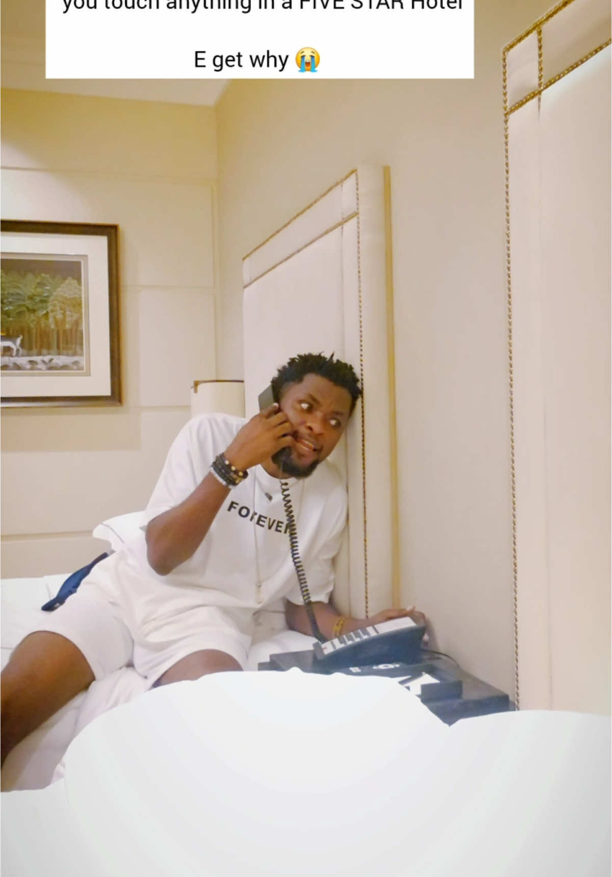 A post by @markangelcomedy on TikTok caption: Mark Angel in a 5star hotel 😁 #reels #fypシ゚ #funny 